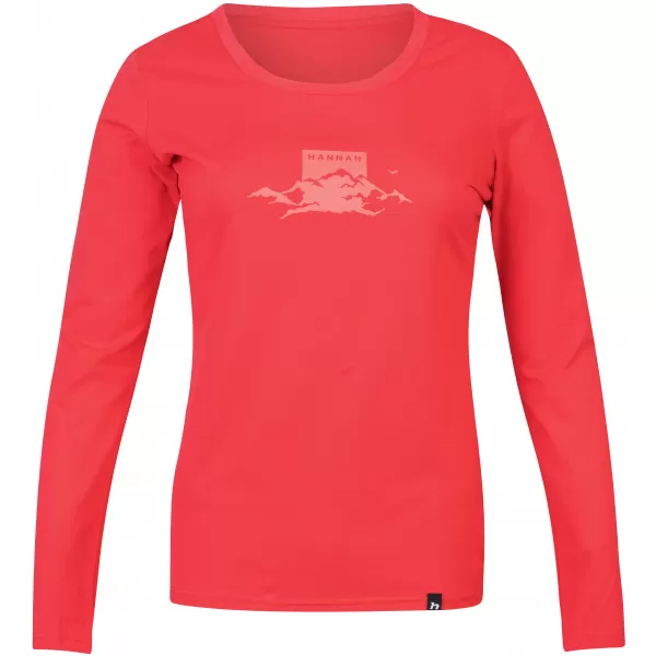 Damen-T-Shirt mit langen Ärmeln HANNAH ELARA HIBISKUS 