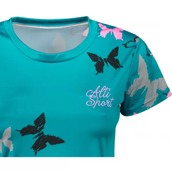  Hochwertiges Funktions-T-Shirt für Damen ALTISPORT VOJ/ALW002TR01 SMARAGD/HELLROSA 
