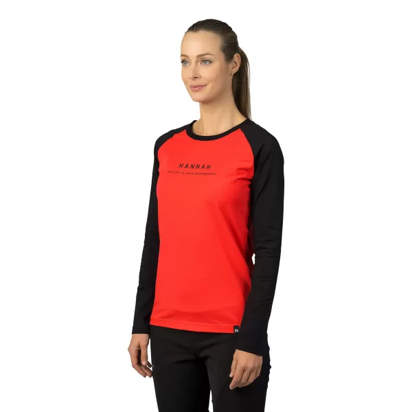  Damen-T-Shirt mit langen Ärmeln HANNAH PRIM HIBISKUS/ANTHRAZIT 