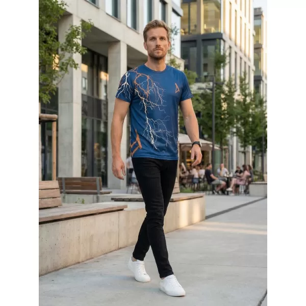  Premium-T-Shirt für Herren ALTISPORT VOJ/ALM004TR01 MARINE/BRAUN 