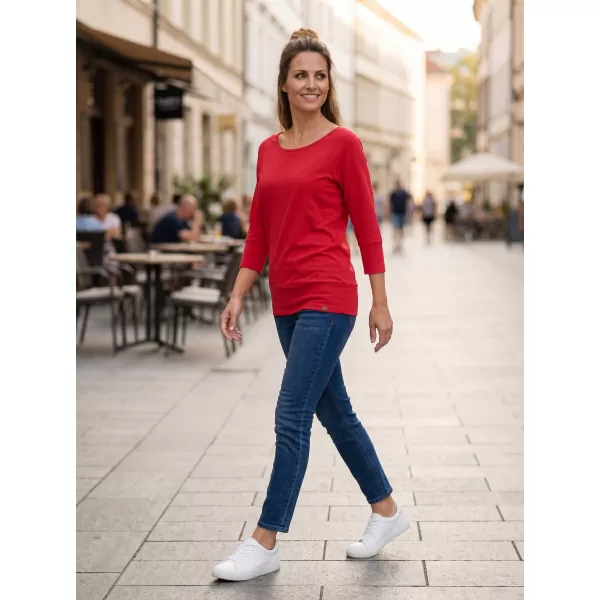  Damen-T-Shirt mit 3/4-Ärmeln SAM 73 SELMA WT 896 DUNKELROSA 