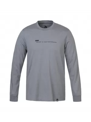 Herren-T-Shirt mit langen Ärmeln HANNAH KIRK STAHLGRAU
