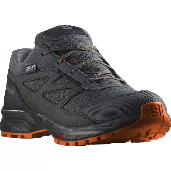  Kinderschuhe SALOMON OUTWAY CSWP JUNIOR L47282800 EBENHOLZ/SCHWARZ/SCHOCKIERENDES ORANGE 