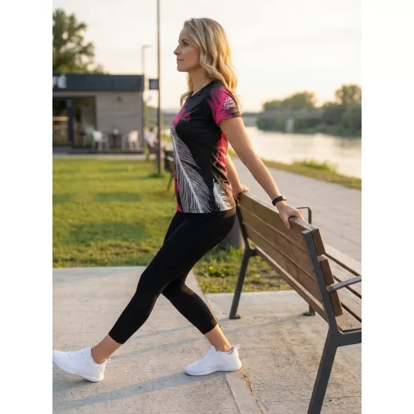  Hochwertiges Funktions-T-Shirt für Damen ALTISPORT VOJ/ALW001TR01 SCHWARZ ROSA 