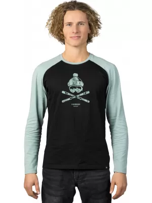 Herren-T-Shirt mit langen Ärmeln HANNAH HANES ANTHRAZIT/SCHIEFERGRAU
