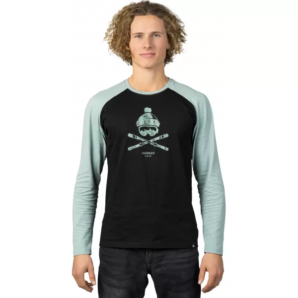  Herren-T-Shirt mit langen Ärmeln HANNAH HANES ANTHRAZIT/SCHIEFERGRAU 