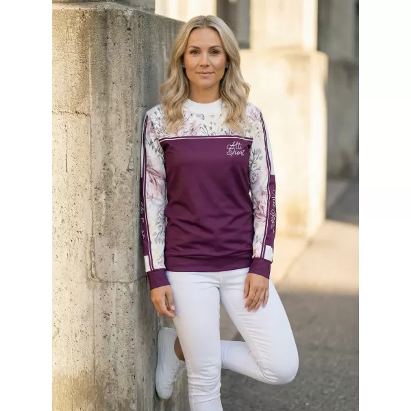  Premium-Sweatshirt für Damen ALTISPORT VOJ/ALW008MI01 BURGUND 