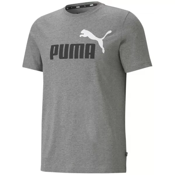  Herren-T-Shirt PUMA ESS+ 2 COL LOGO TEE 586759-03 GRAU 
