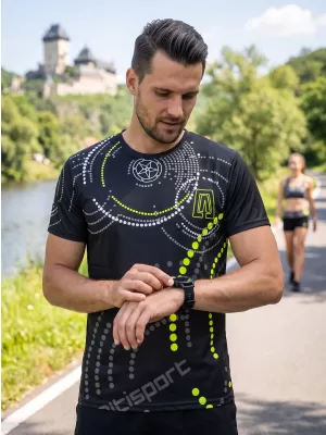 Premium-T-Shirt für Herren ALTISPORT VOJ/ALM003TR01 SCHWARZ UND GELB
