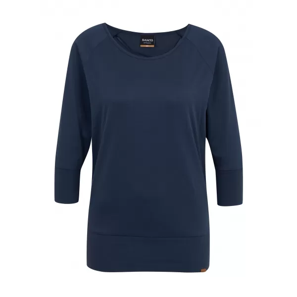  Damen-T-Shirt mit 3/4-Ärmeln SAM 73 SELMA WT 896 STAHLBLAU 