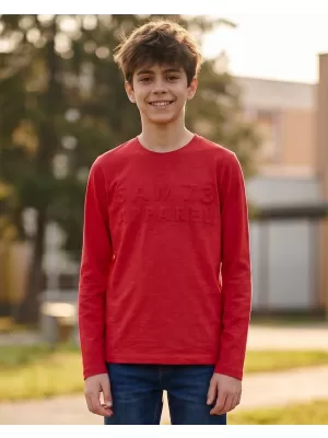 Jungen-T-Shirt mit langen Ärmeln SAM 73 CELDOR KT 501 ROT