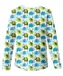 Langes Kinder -Shirt für Kinder WAMU SLŮŇATA WEIß/BLAU