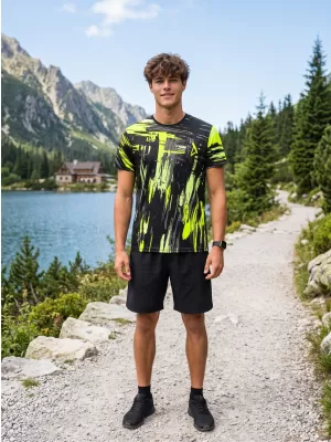 Hochwertiges Funktions-T-Shirt für Herren ALTISPORT VOJ/ALM010TR01 SCHWARZ UND GELB