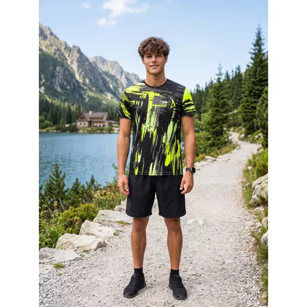  Hochwertiges Funktions-T-Shirt für Herren ALTISPORT VOJ/ALM010TR01 SCHWARZ UND GELB 