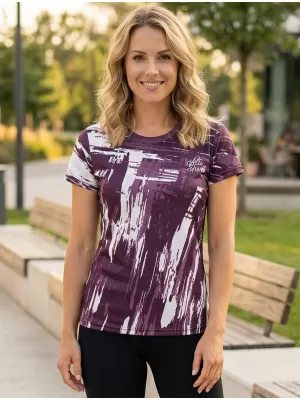 Hochwertiges Funktions-T-Shirt für Damen ALTISPORT VOJ/ALW010TR01 LILA/WEIß