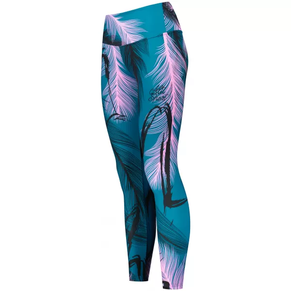  Lange Premium-Leggings für Damen ALTISPORT VOJ/ALW001LEG01 PETROL/HELLROSA 
