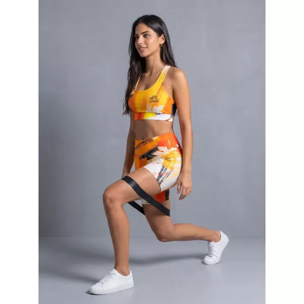  Kurze Premium-Leggings für Damen ALTISPORT VOJ/ALW019LEG03 ORANGE 
