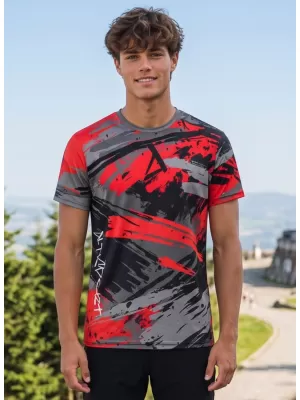 Hochwertiges Funktions-T-Shirt für Herren ALTISPORT VOJ/ALM014TR01 SCHWARZ UND ROT
