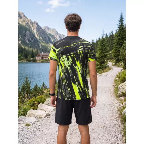  Hochwertiges Funktions-T-Shirt für Herren ALTISPORT VOJ/ALM010TR01 SCHWARZ UND GELB 
