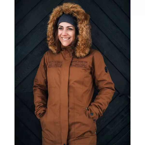  Wintermantel für Damen KILPI PERU-W UL0125KI BRAUN 