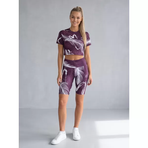  Damen-Leggings oberhalb des Knies Premium ALTISPORT VOJ/ALW001LEG02 LILA/WEIß 