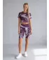 Damen-Leggings oberhalb des Knies Premium ALTISPORT VOJ/ALW001LEG02 LILA/WEIß