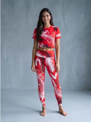 Lange Premium-Leggings für Damen ALTISPORT VOJ/ALW001LEG01 ROT