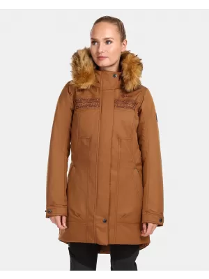Wintermantel für Damen KILPI PERU-W UL0125KI BRAUN