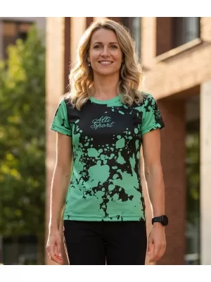 Hochwertiges Funktions-T-Shirt für Damen ALTISPORT VOJ/ALW012TR01 SCHWARZ/TÜRKIS