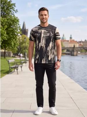 Hochwertiges Funktions-T-Shirt für Herren ALTISPORT VOJ/ALM010TR01 SCHWARZ BRAUN