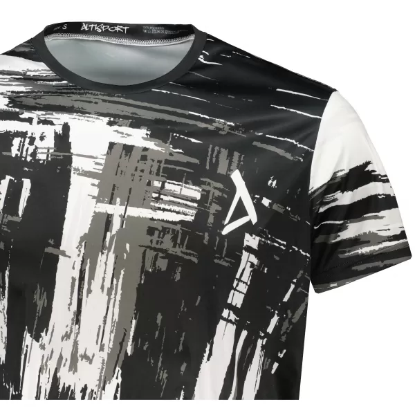  Hochwertiges Funktions-T-Shirt für Herren ALTISPORT VOJ/ALM010TR01 SCHWARZ UND WEIß 