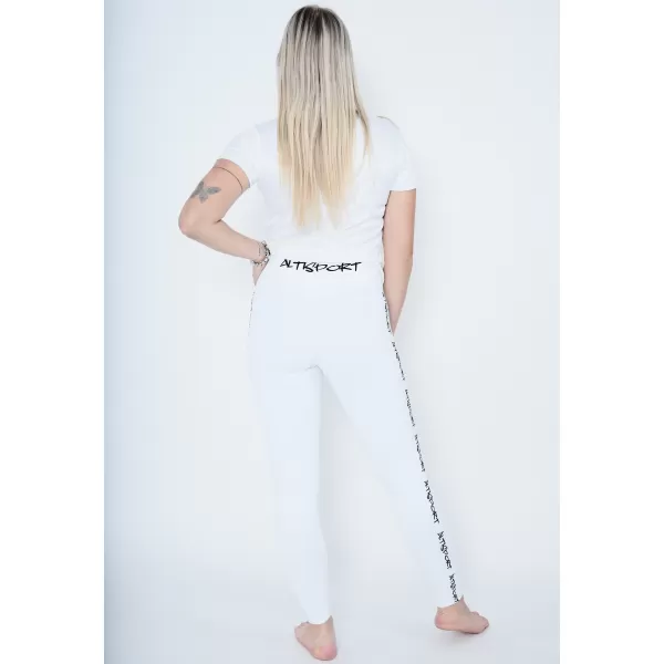  Lange Premium-Leggings für Damen ALTISPORT VOJ/ALW021LEG01 WEIß 