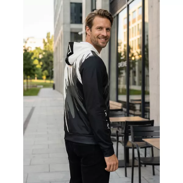  Hochwertiges Funktions-Sweatshirt für Herren ALTISPORT VOJ/ALM006MI01 SCHWARZ UND WEIß 