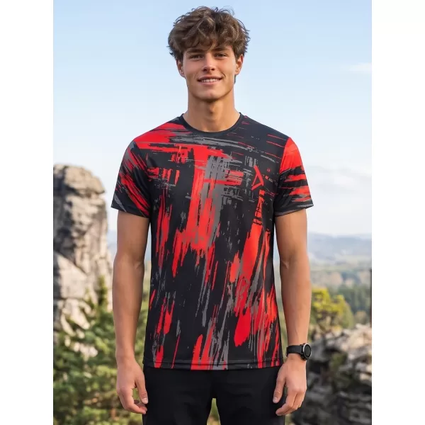 Hochwertiges Funktions-T-Shirt für Herren ALTISPORT VOJ/ALM010TR01 SCHWARZ UND ROT 