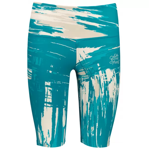  Dámské legíny nad kolena premium ALTISPORT VOJ/ALW010LEG02 PETROLEJOVÁ/HNĚDÁ 