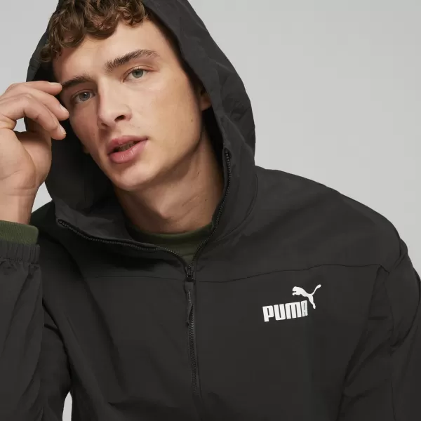 Windjacke für Herren PUMA HOODED WINDBREAKER 675387-01 SCHWARZ 