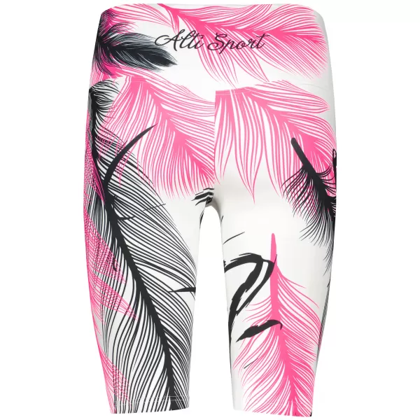  Damen-Leggings oberhalb des Knies Premium ALTISPORT VOJ/ALW001LEG02 WEIß ROSA 