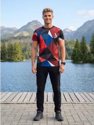Herren Funktions-T-Shirt Premium Plus ALTISPORT VOJ/ALM007TR02 MARINEBLAU/ROT