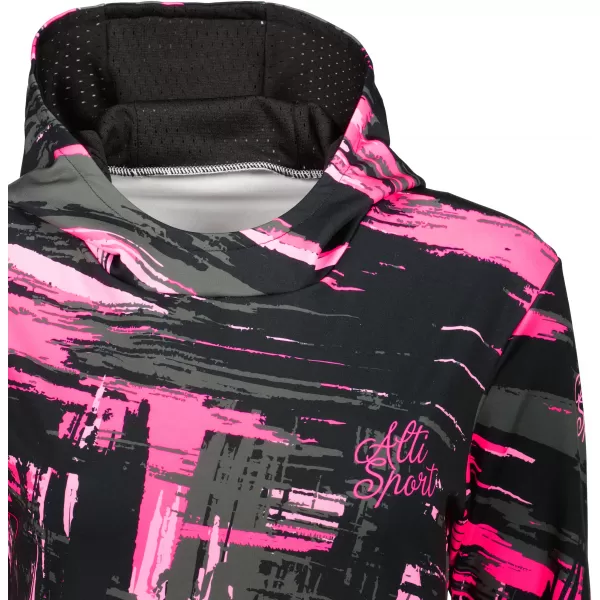  Hochwertiges Funktions-Sweatshirt für Damen ALTISPORT VOJ/ALW010MI01 SCHWARZ/HELLROSA 