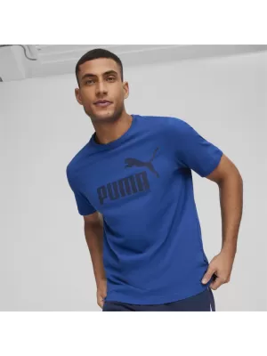 Herren-T-Shirt PUMA ESS LOGO TEE 586667-59 BLAU