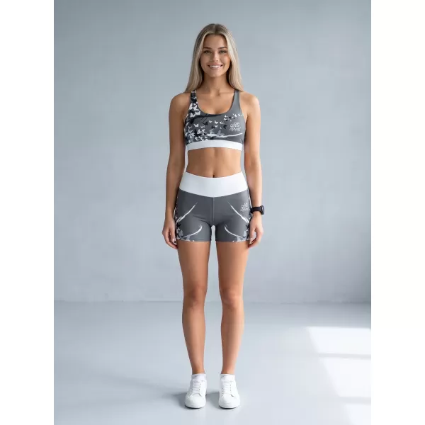  Kurze Premium-Leggings für Damen ALTISPORT VOJ/ALW022LEG03 GRAU 