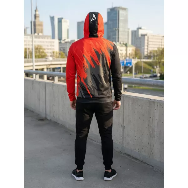  Hochwertiges Funktions-Sweatshirt für Herren ALTISPORT VOJ/ALM006MI01 SCHWARZ UND ROT 
