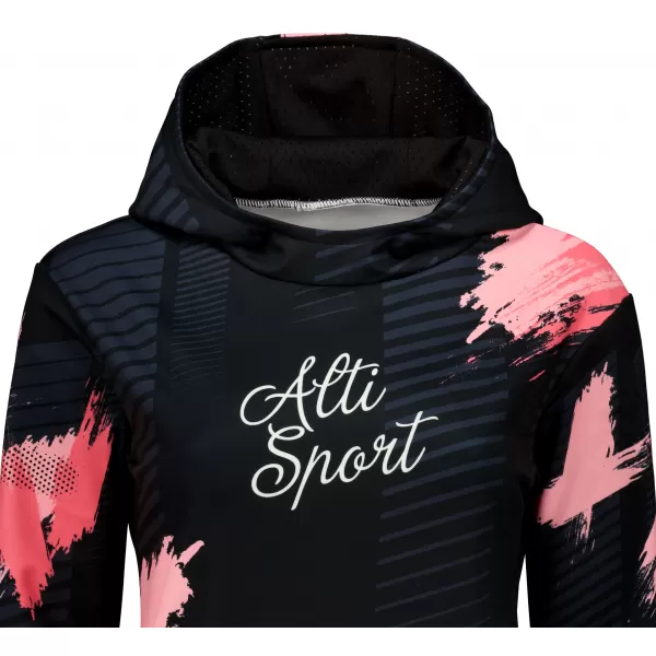  Hochwertiges Funktions-Sweatshirt für Damen ALTISPORT VOJ/ALW027MI01 SCHWARZ/LACHS 