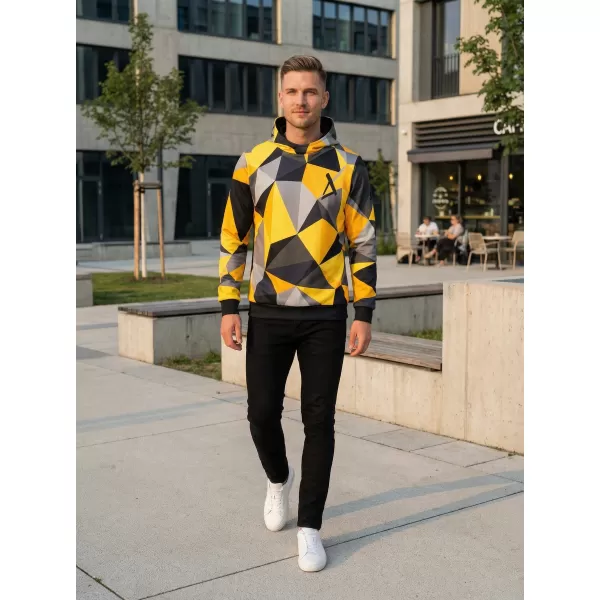  Hochwertiges Funktions-Sweatshirt für Herren ALTISPORT VOJ/ALM007MI01 SCHWARZ UND GELB 