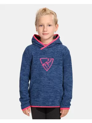 Fleece-Sweatshirt für Mädchen KILPI FLOND-JG UJ0253KI DUNKELBLAU