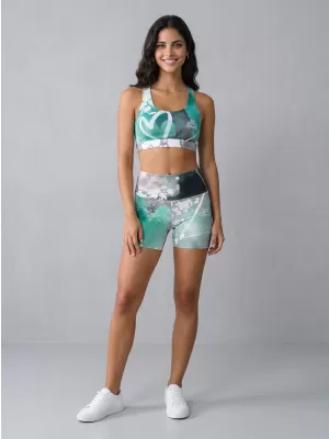 Kurze Premium-Leggings für Damen ALTISPORT VOJ/ALW017LEG03 TÜRKIS