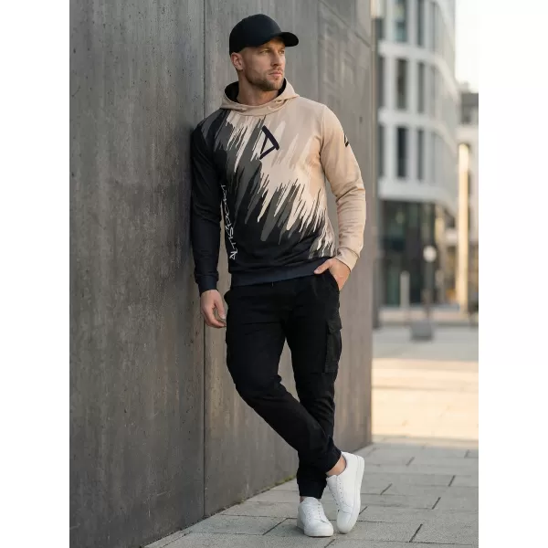  Hochwertiges Funktions-Sweatshirt für Herren ALTISPORT VOJ/ALM006MI01 SCHWARZ BRAUN 