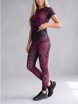 Lange Premium-Leggings für Damen ALTISPORT VOJ/ALW012LEG01 LILA/SCHWARZ