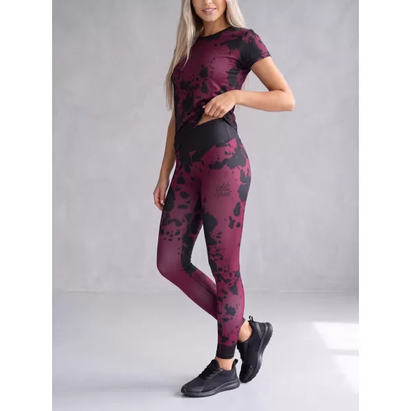  Lange Premium-Leggings für Damen ALTISPORT VOJ/ALW012LEG01 LILA/SCHWARZ 