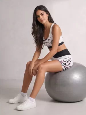 Kurze Premium-Leggings für Damen ALTISPORT VOJ/ALW022LEG03 WEIß